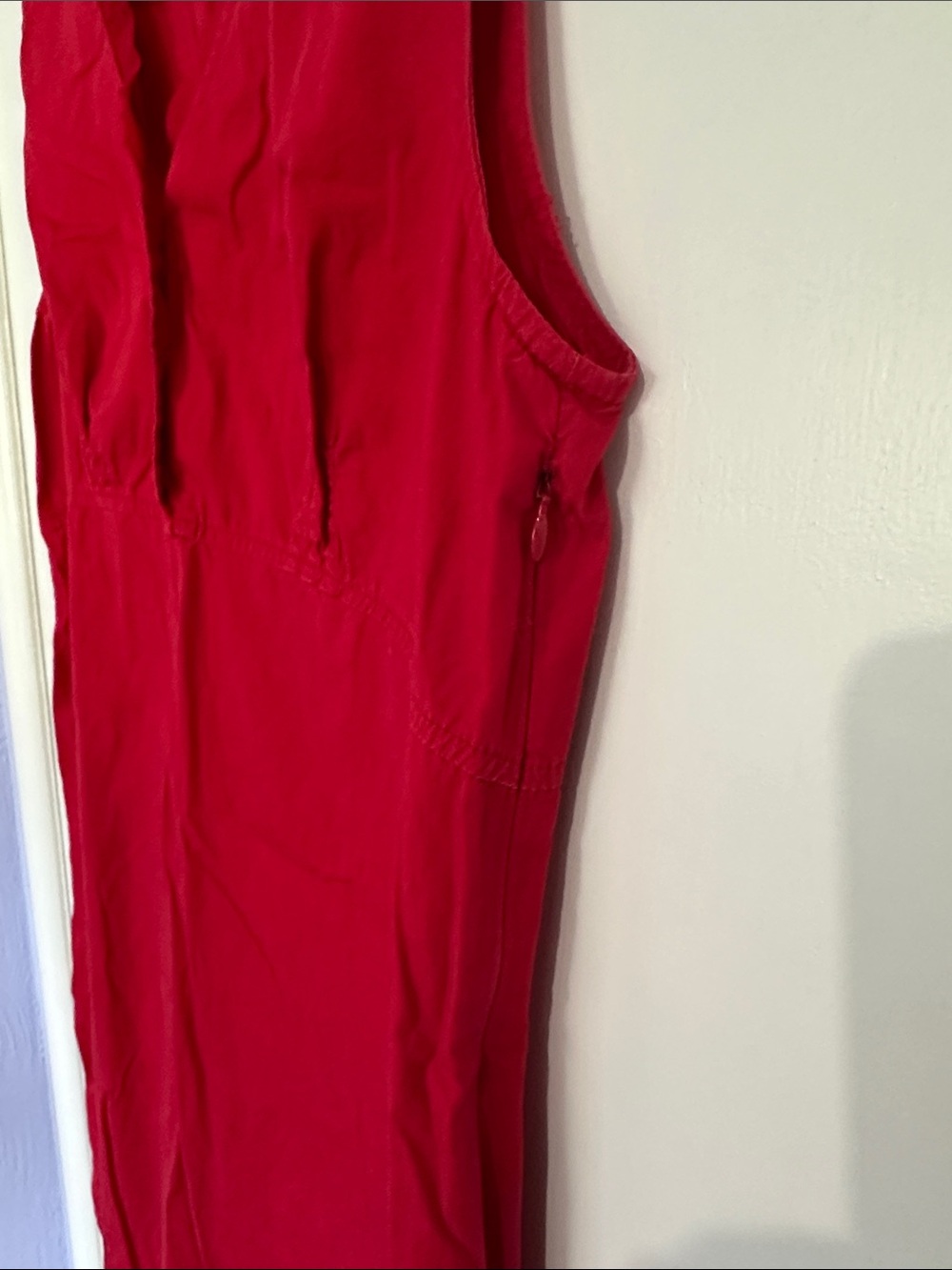 Faded Glory Red V-Neck Dress Size 16 100% Cotton. - Picture 5 of 8